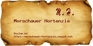 Morschauer Hortenzia névjegykártya